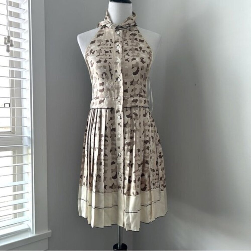 Marc Jacob Silk Pleated Backless Dress